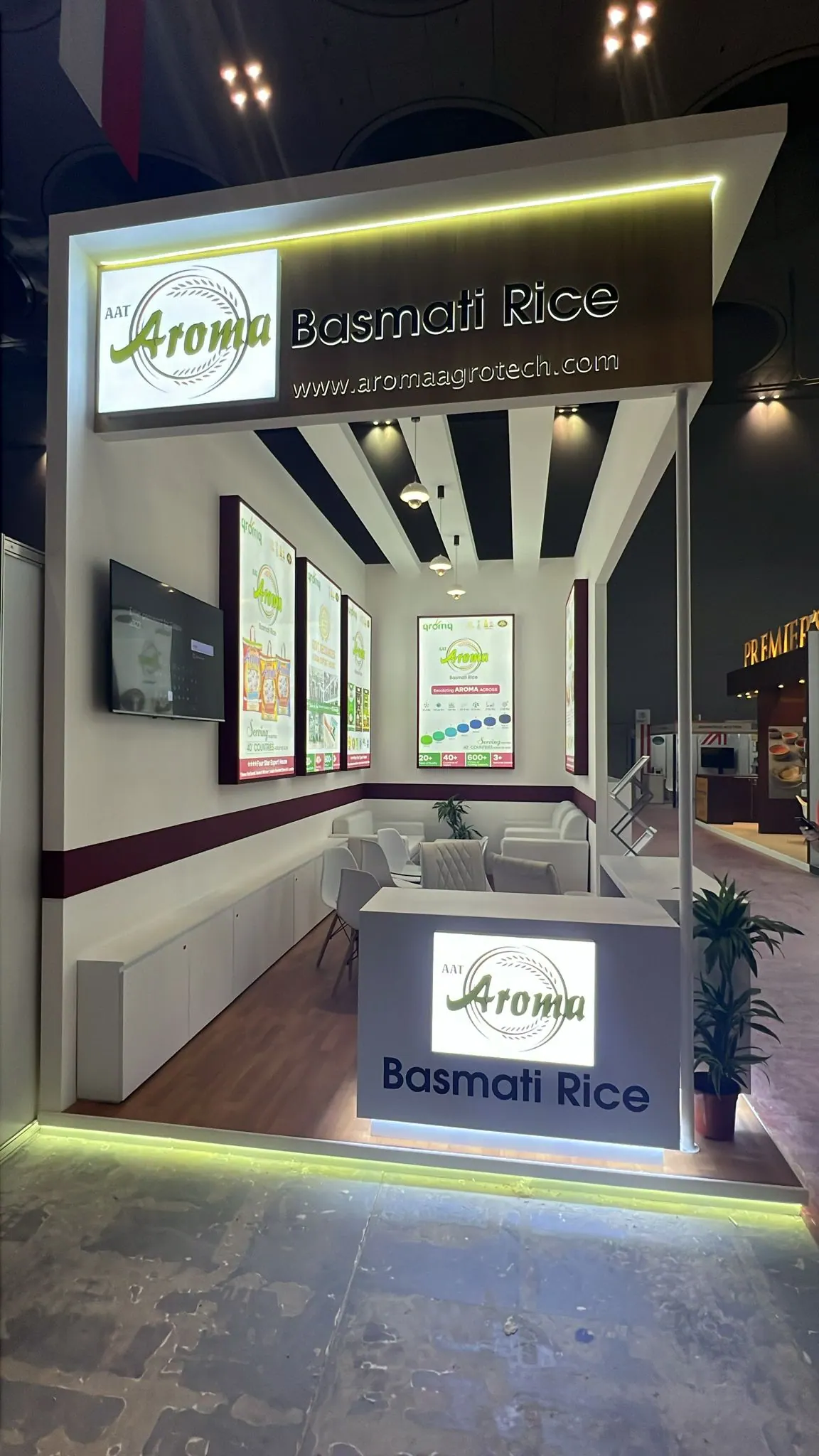 Aroma Basmati Rice stand