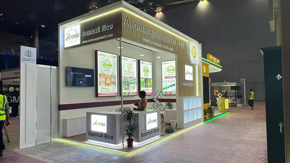 Aroma Basmati Rice stand: Finished