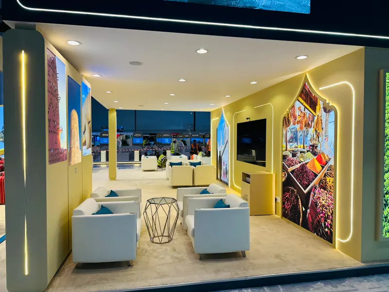 Visit Qatar two-storey stand: Detail