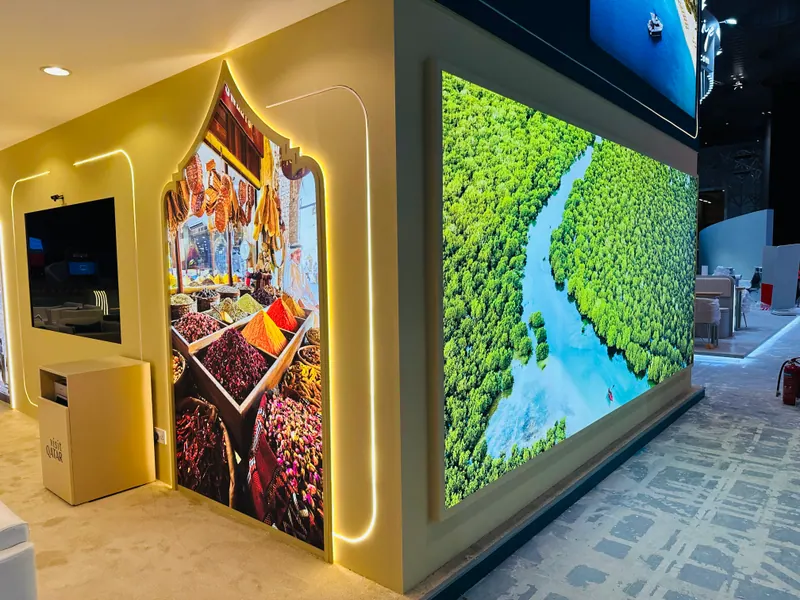 Visit Qatar two-storey stand: Detail