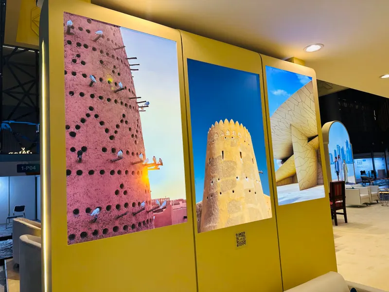 Visit Qatar two-storey stand: Detail