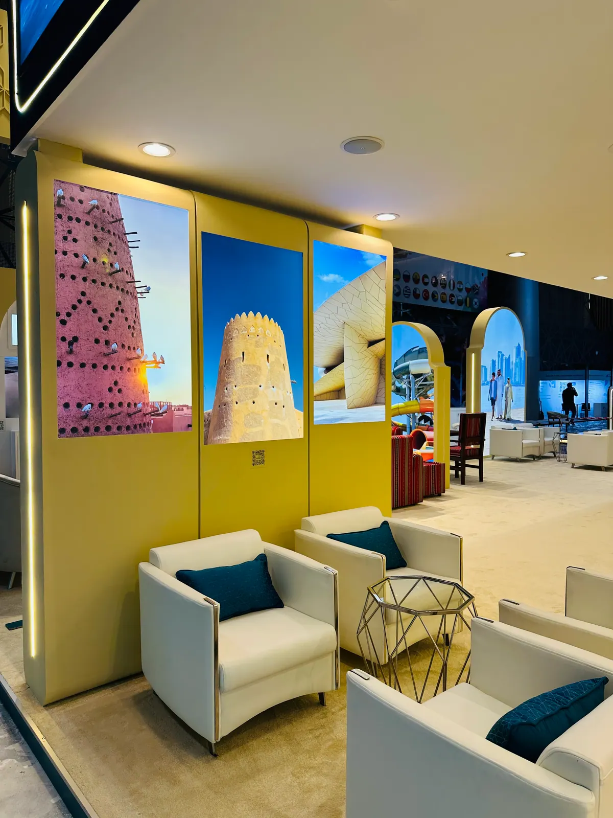 Visit Qatar two-storey stand: Detail