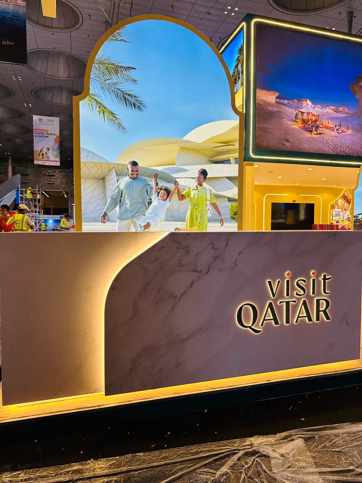 Visit Qatar two-storey stand: Detail