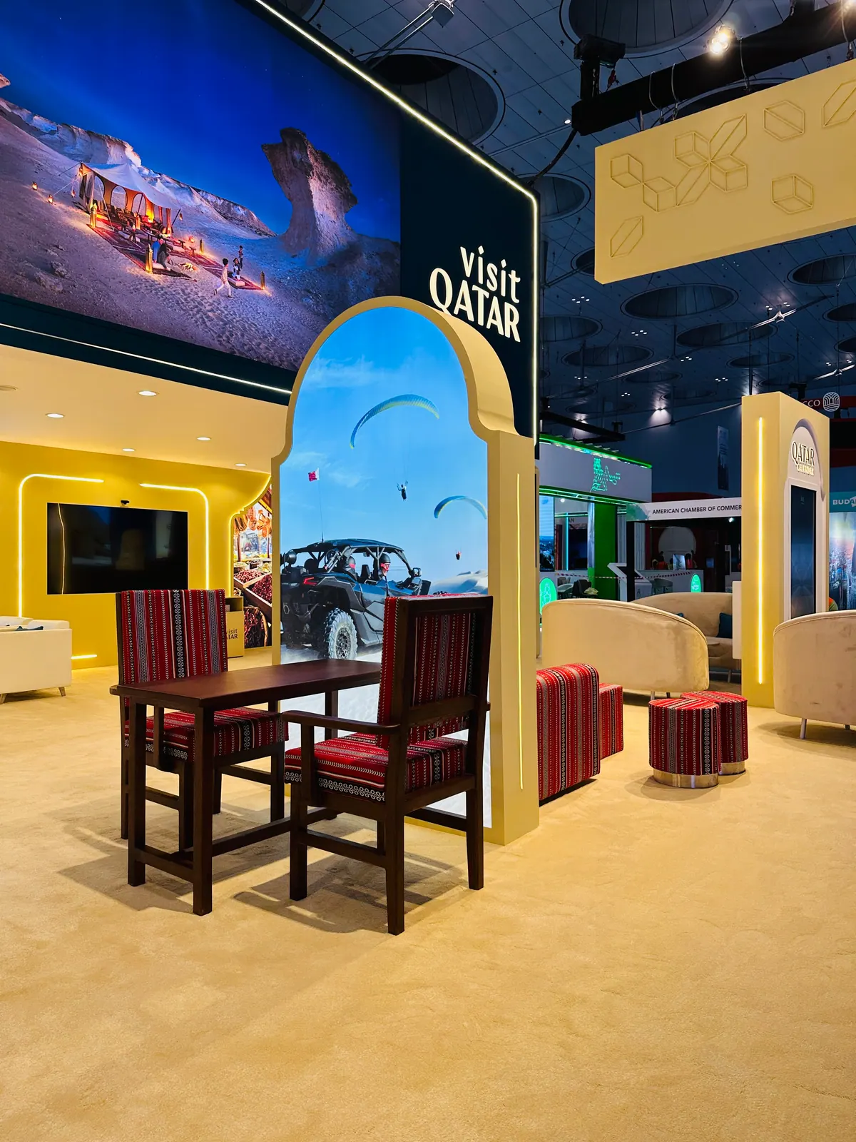 Visit Qatar two-storey stand: Detail