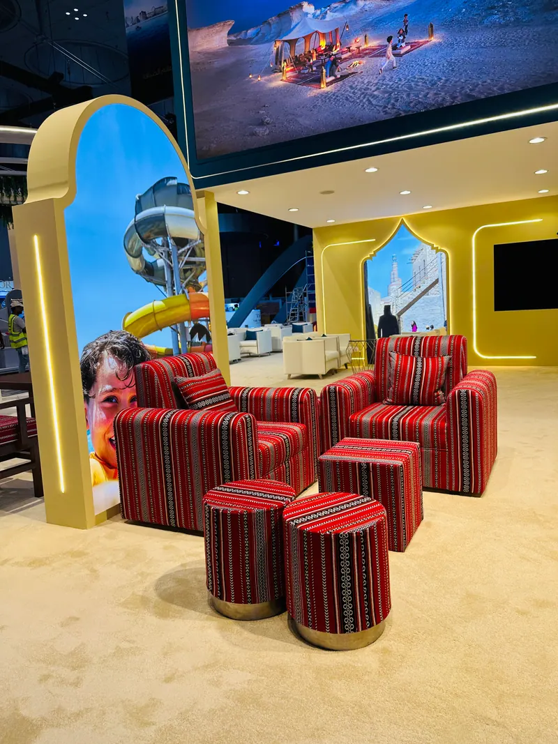 Visit Qatar two-storey stand: Detail