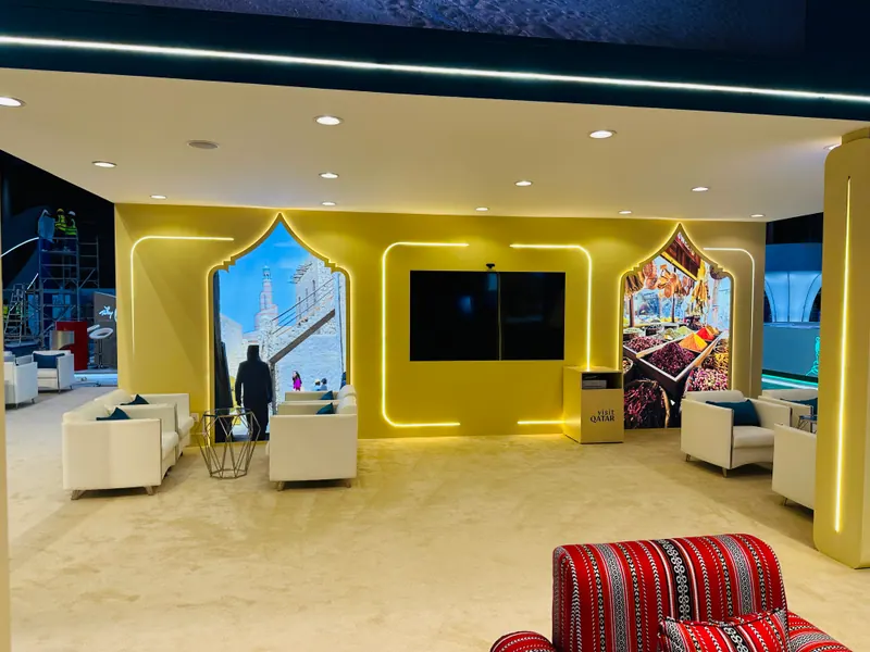 Visit Qatar two-storey stand: Detail